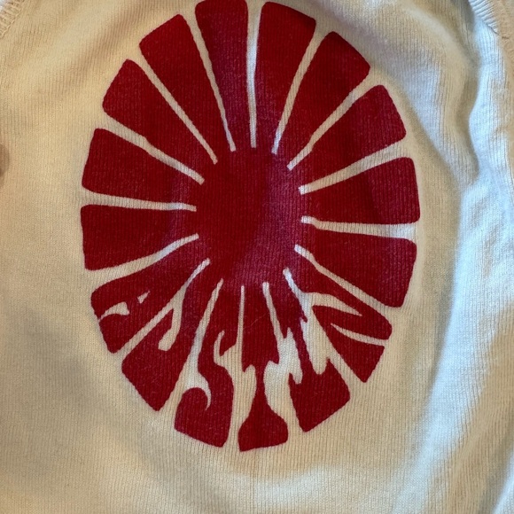 Newborn Cream Baby Onesie with Red Graphic - Austin TX - Picture 3 of 6